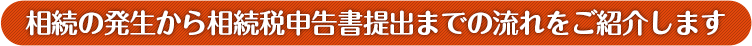 相続の発生から相続税申告書提出までの流れをご紹介します